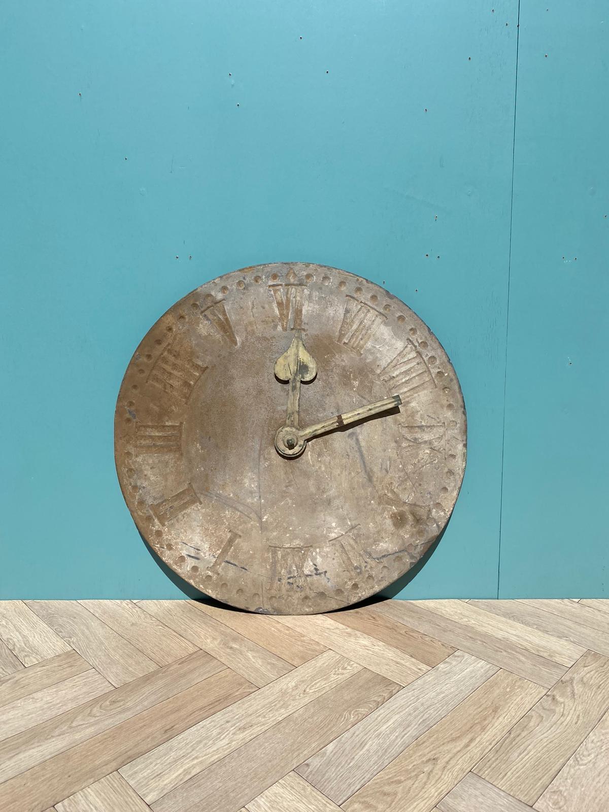 Antique Slate Clock Face In Fair Condition In Wormelow, Herefordshire