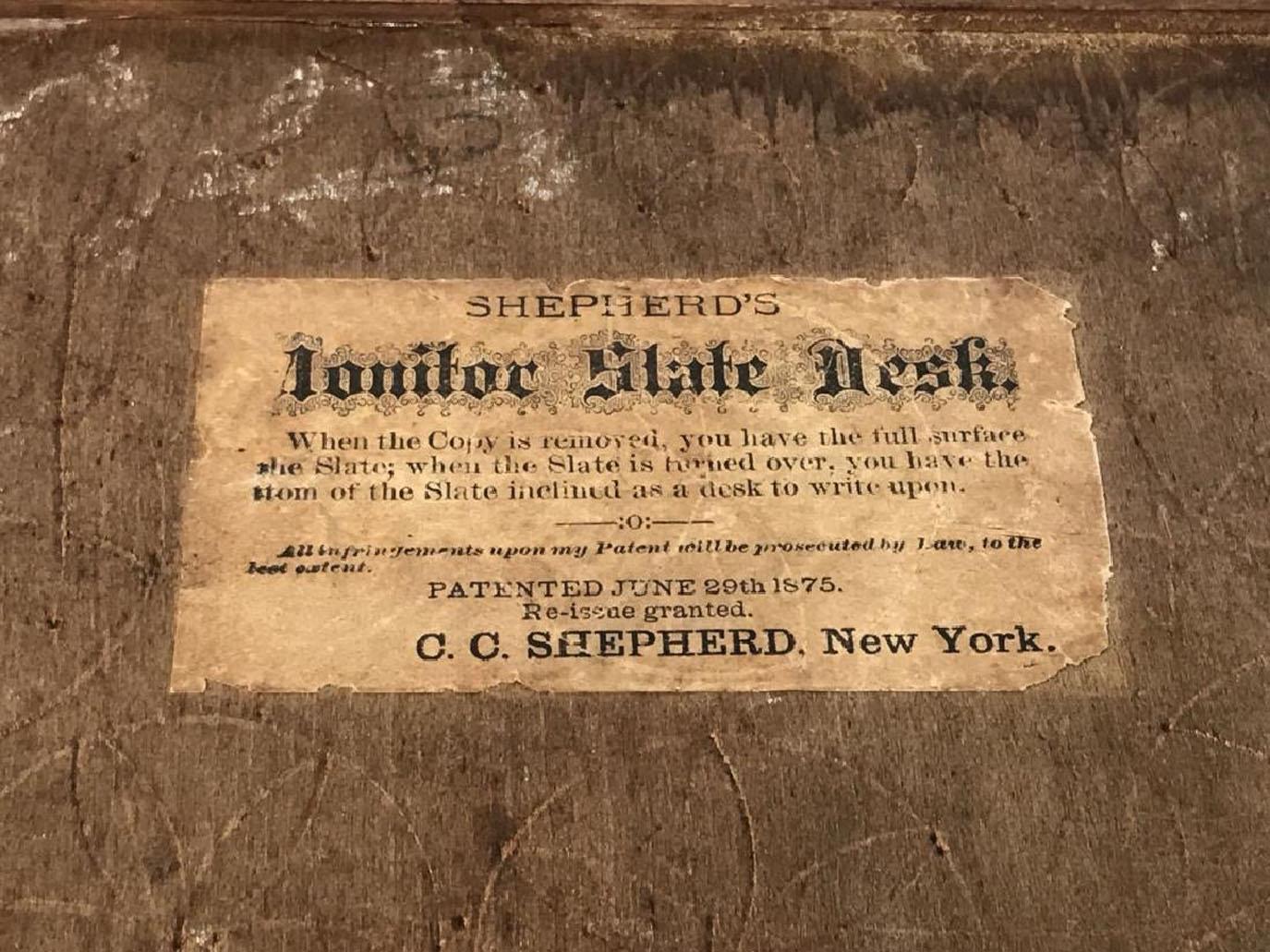 Antique Slate Desk Chalkboard Box 7