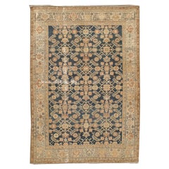Antique Slightly Distressed Persian Malayer Rug, Circa 1900 4'4 x 5'5