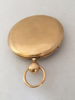 Antique Slim 18 Karat Gold Quarter Pump Repeating Pocket Watch