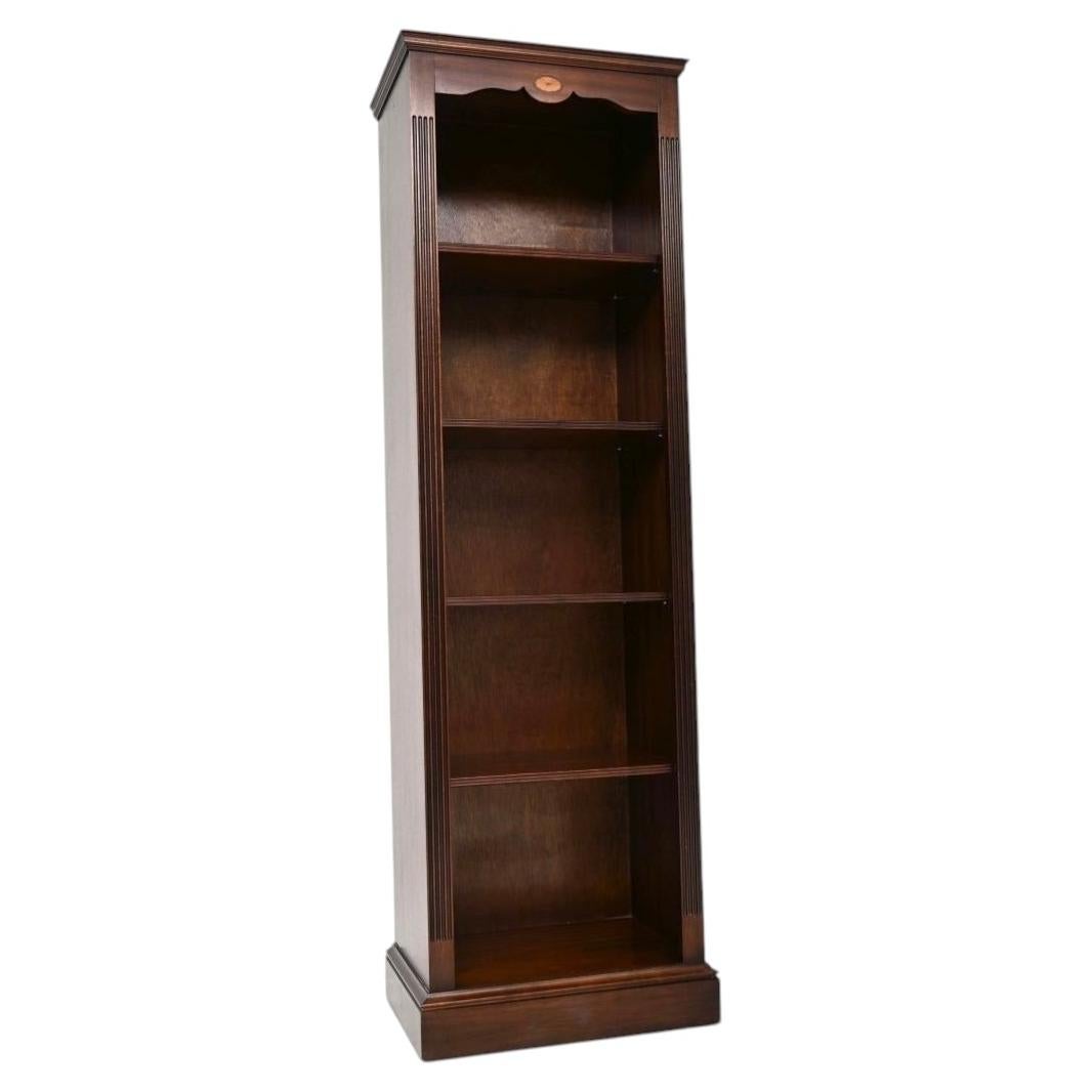 Antique Slim Georgian Style Open Bookcase