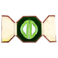 Antique Sliver Enamel Belt Buckle