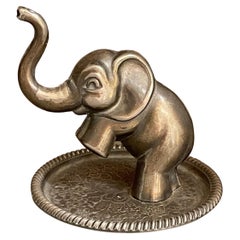 Antique Sliver Ring Holder Elephant Decorative Jewellery Organiser Home Decor
