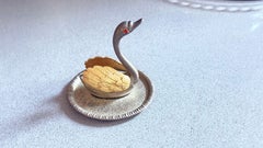 Antique Sliver Ring Holder Swann Birds Decorative Jewellery Organiser Home Décor
