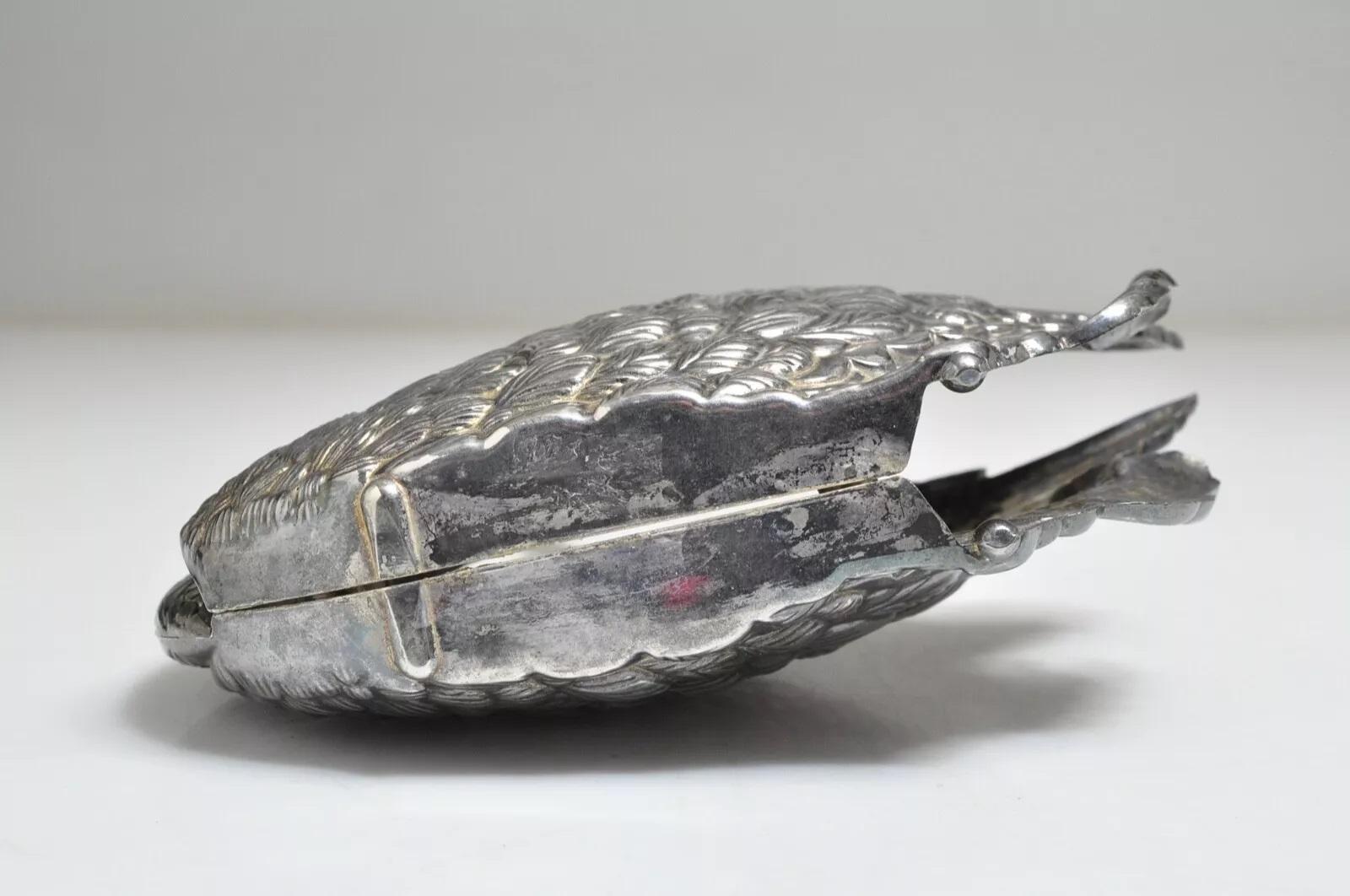 Antiguo Anillero de Plata Swann Pájaros Organizador Decorativo de Joyas Decoración para el Hogar Británico en venta
