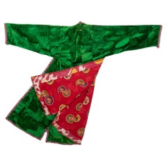 Antique Slk Velvet Chapan, Uzbekistan, Early 20th C.