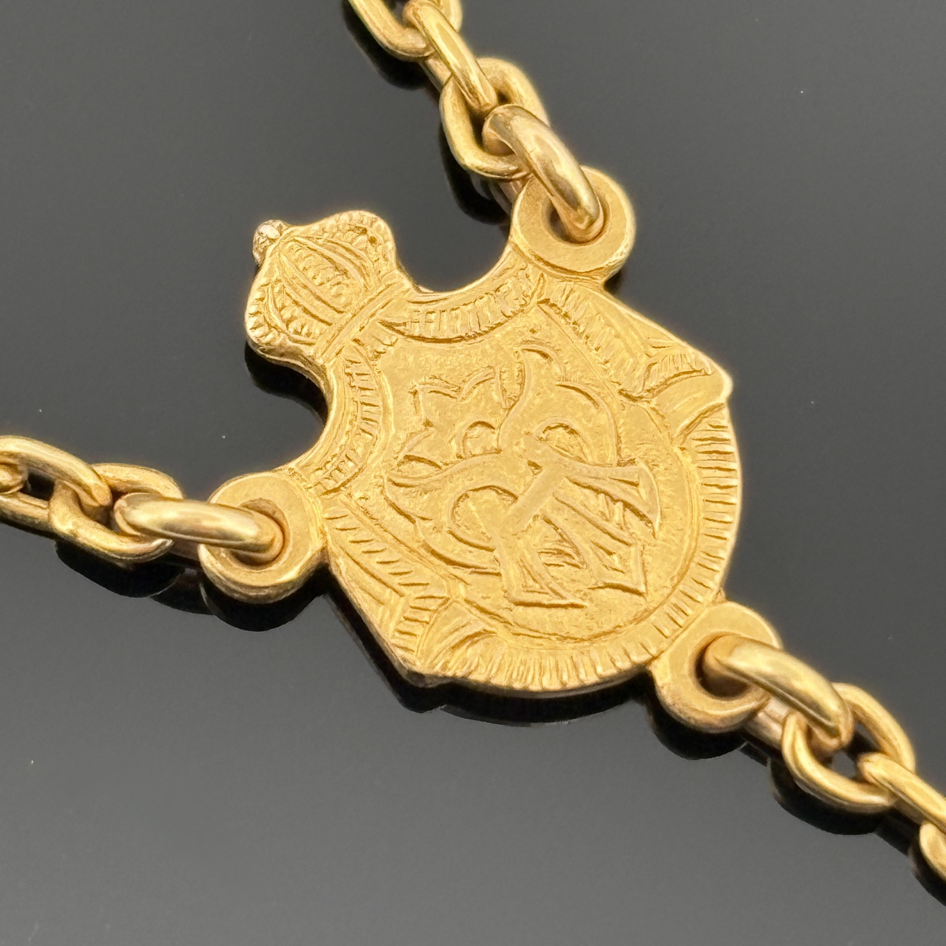 Antique Sloan & Co 14k Gold Rosary, 1908 in vendita 1