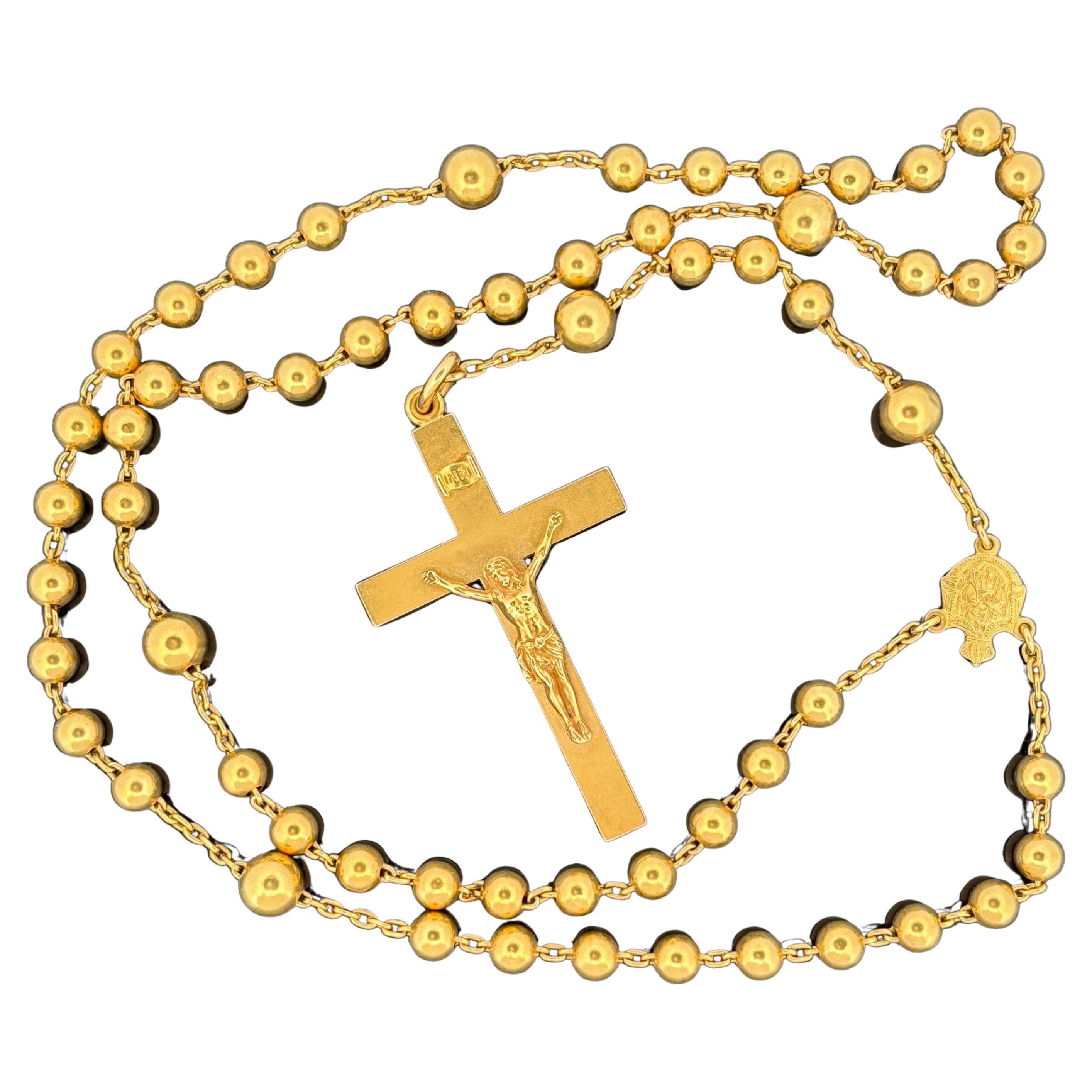 Antique Sloan 
Co 14k Gold Rosary, 1908 in vendita
