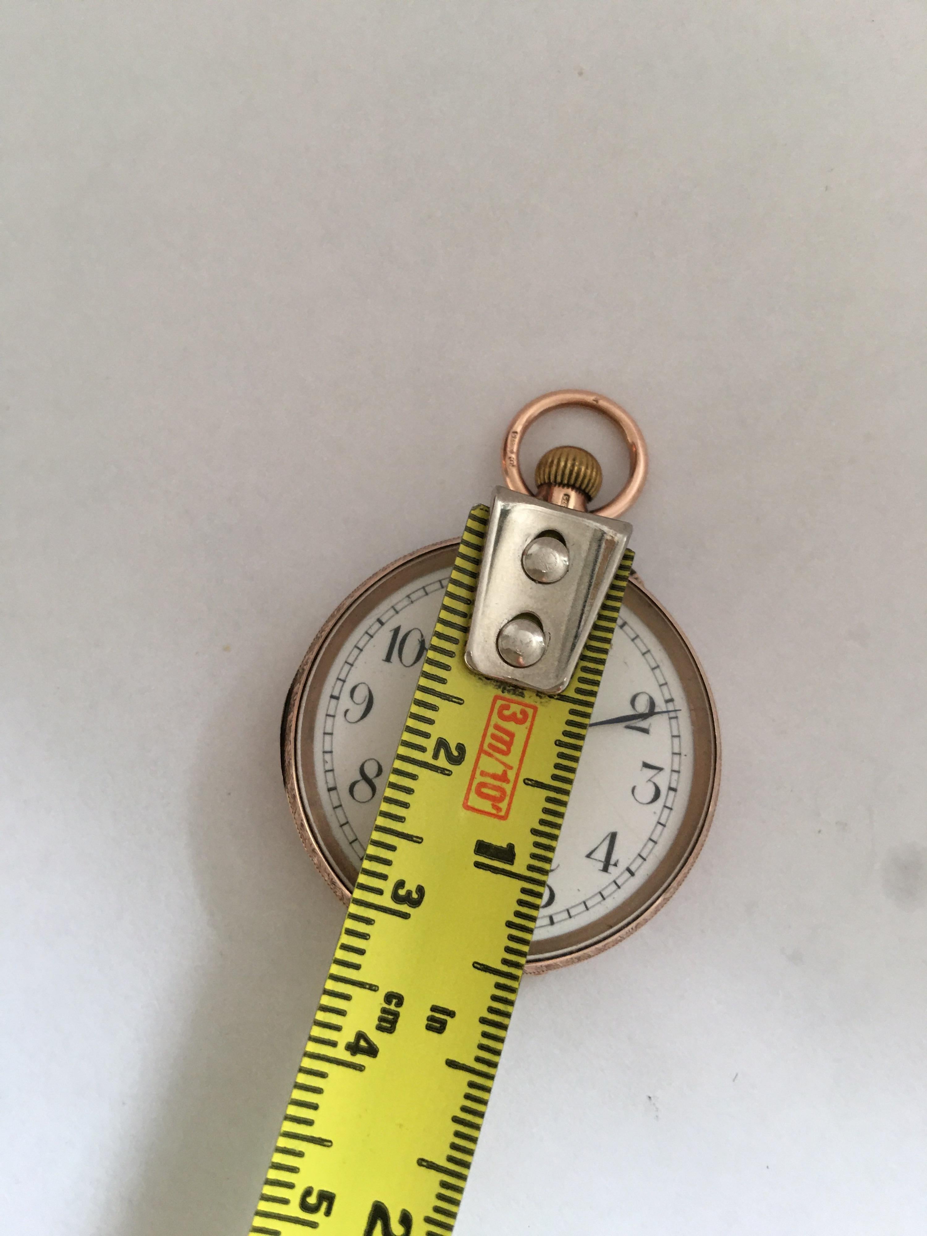 Antique Small 9 Karat Gold Fob / Ladies Pocket Watch For Sale 6