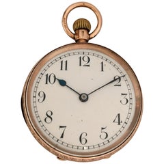 Antike 9 Karat Gold-Taschenuhr mit Knopfleiste für Damen