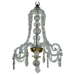Antique small Bohemian four-light chandelier, 18th c