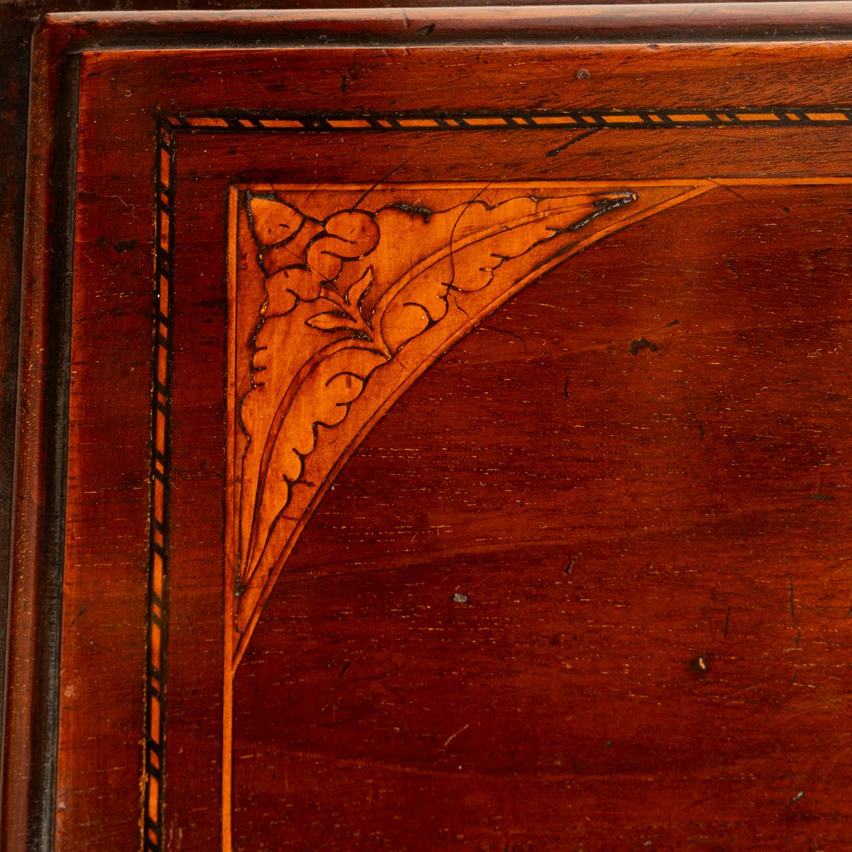 Antique Small Georgian Inlaid Mahogany Slant Front Secretary Desk Bureau 1780 7