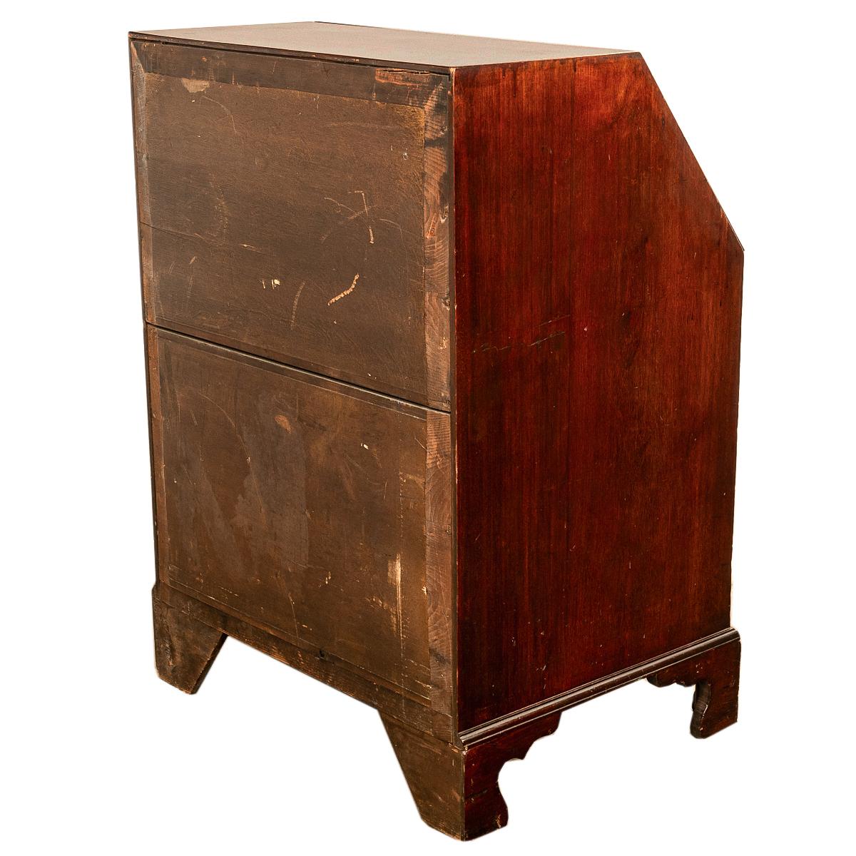 Antique Small Georgian Inlaid Mahogany Slant Front Secretary Desk Bureau 1780 8