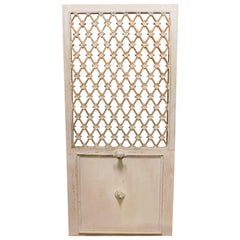 Antique Small Iron Door with Grate and Hand Handle, 19th Century, Italy