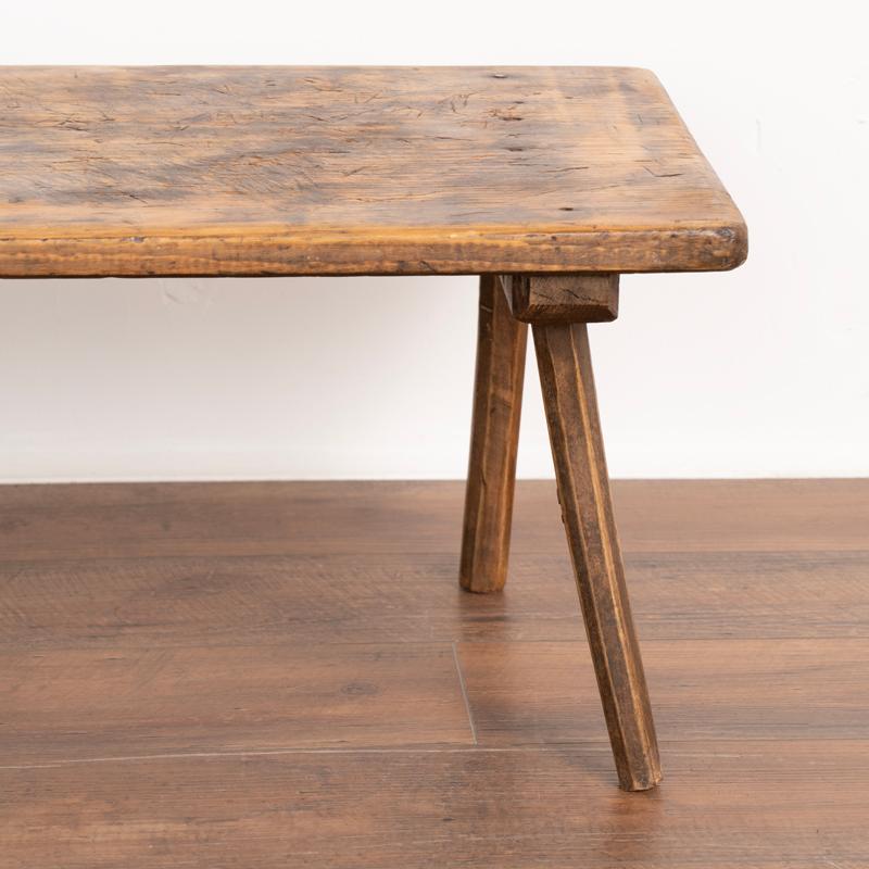 Wood Antique Small Low Side Table or Table Top Riser from Hungary