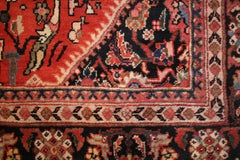 Antique Small Mahal Rug with a Large Scale All-Over Pattern