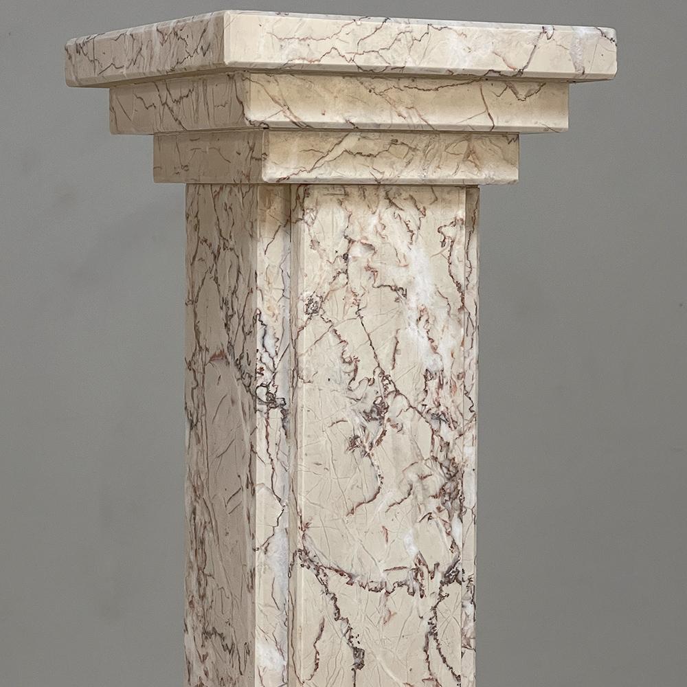 Antique Small Marble Neoclassical Pedestal For Sale 3
