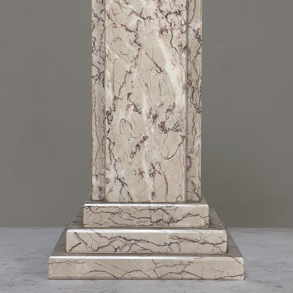 Antique Small Marble Neoclassical Pedestal For Sale 5