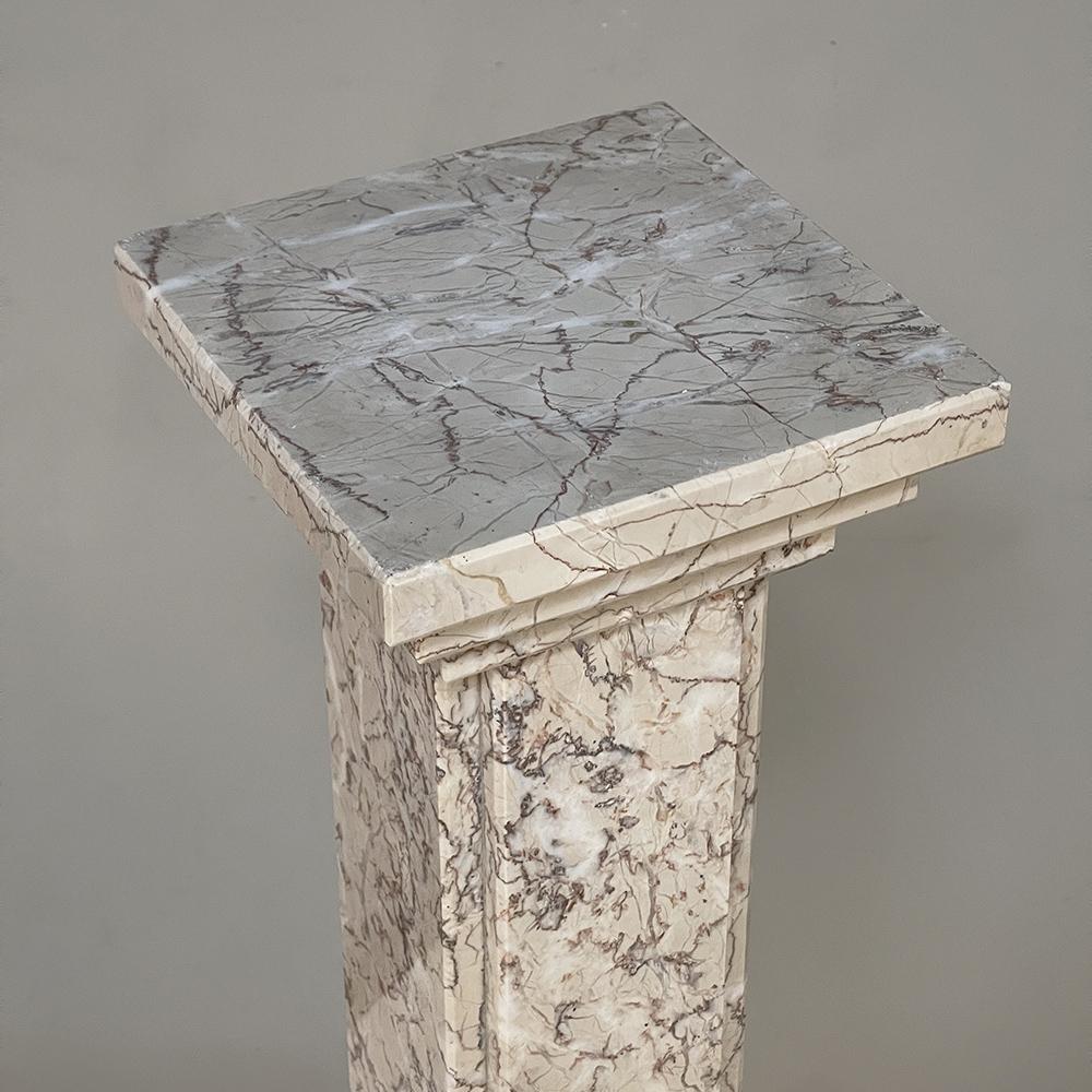 Antique Small Marble Neoclassical Pedestal For Sale 6