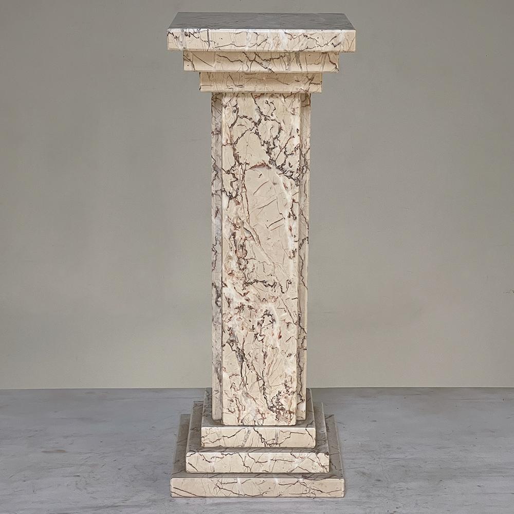 small marble pedestal