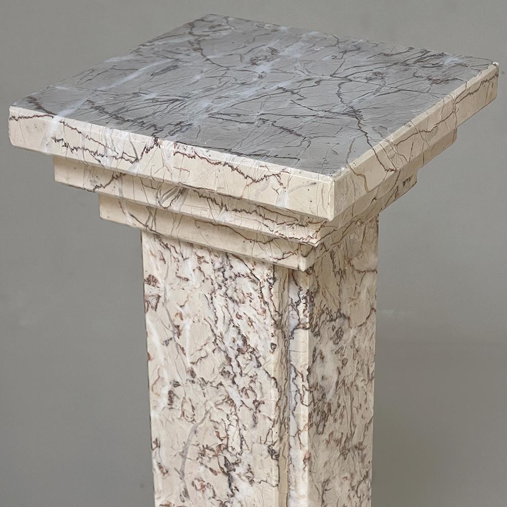 20th Century Antique Small Marble Neoclassical Pedestal For Sale