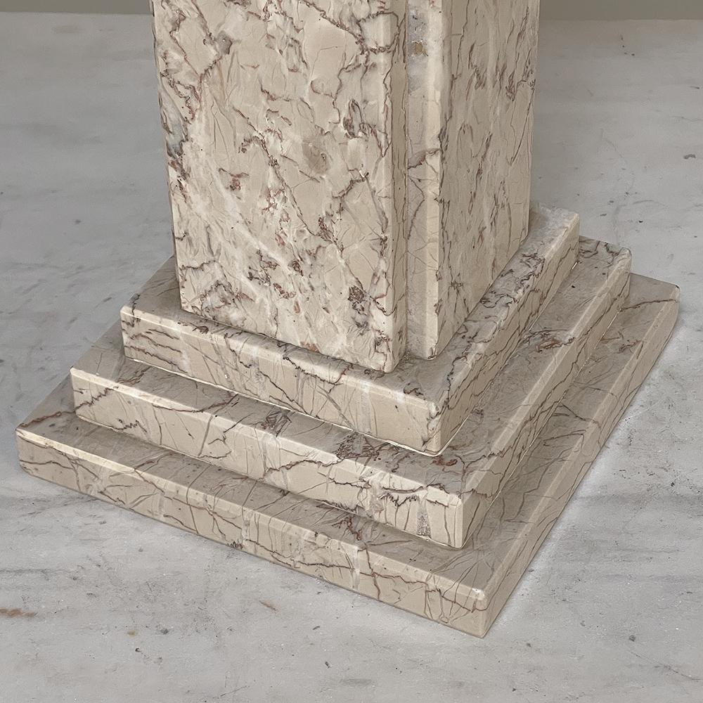 Antique Small Marble Neoclassical Pedestal For Sale 1