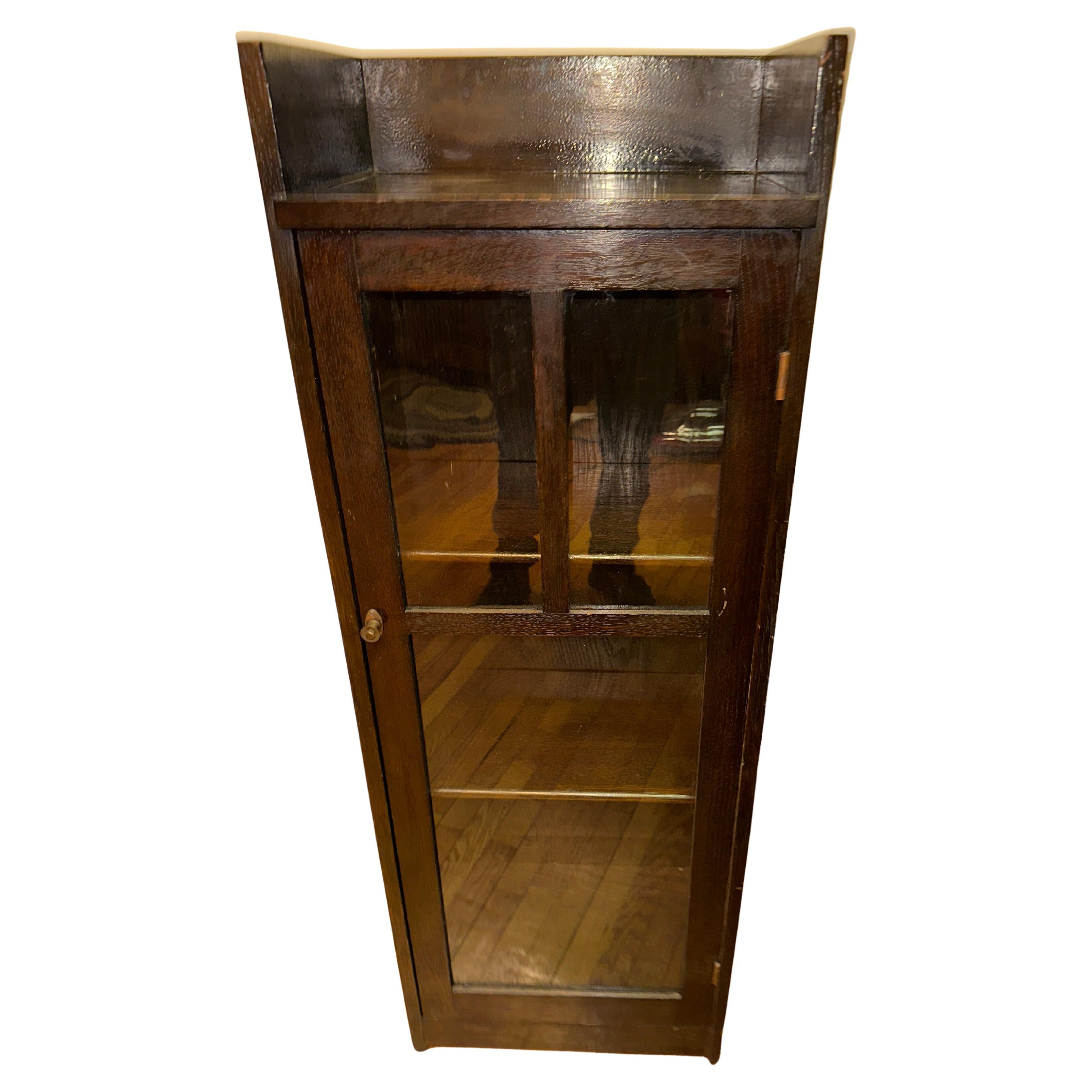 Antique Small NARROW  Bookcase by Charles LIMBERT- Stickley era W8011  MUST SELL