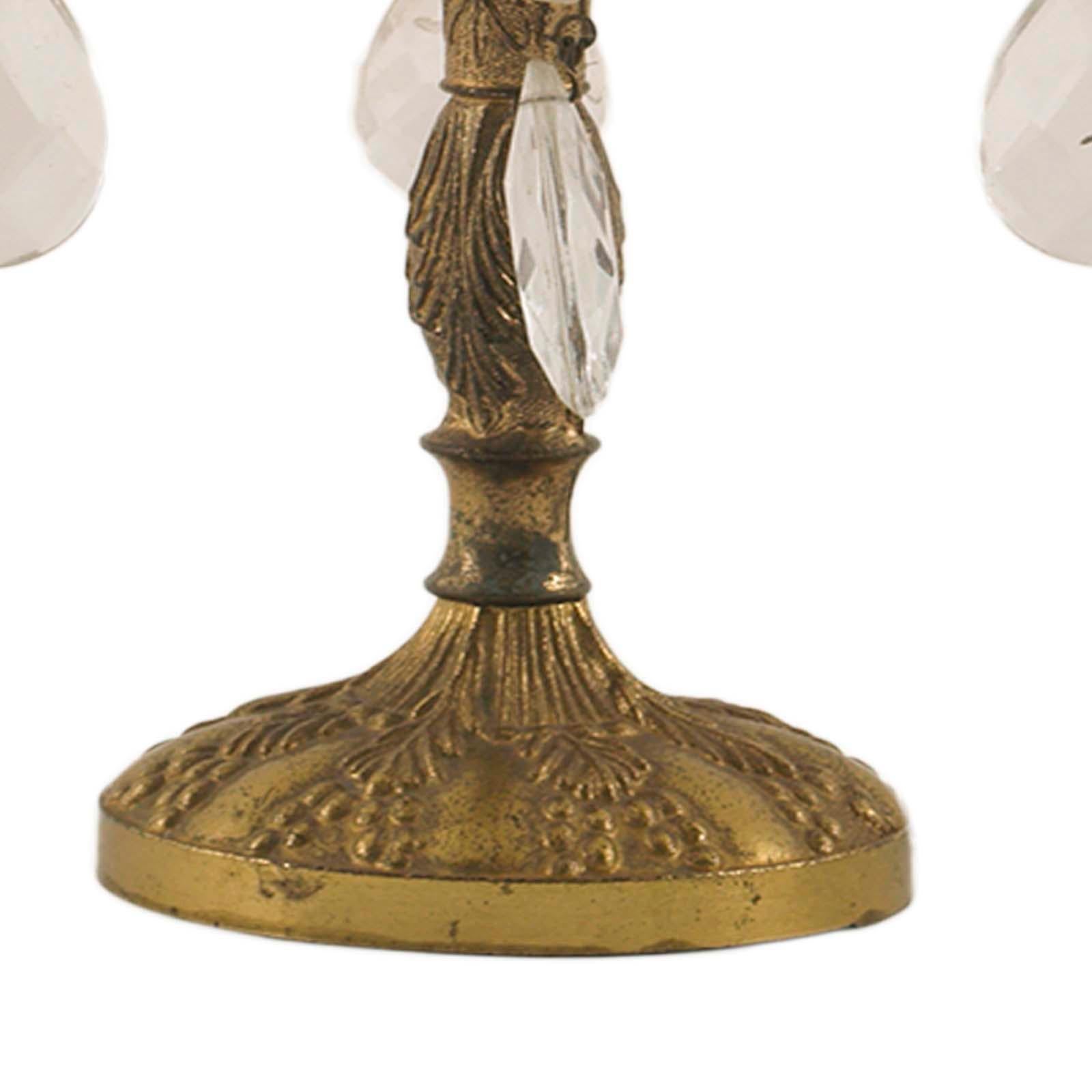 Antikes Paar antike Jugendstil-Nachttische, vergoldete Bronze, Swarowsky-Kristall, Paar (Italienisch) im Angebot