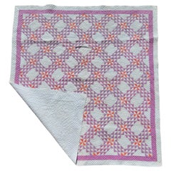 Antique Small Piece Ocean Waves Quilt