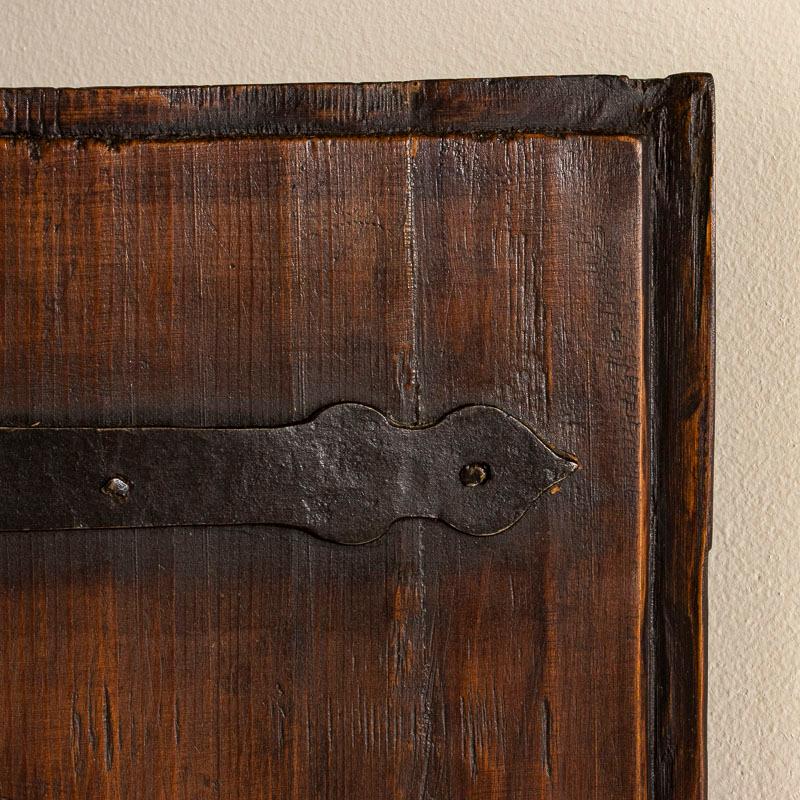 Antique Small Pine Standing Corner Cabinet with Lower Shelf from Sweden 3
