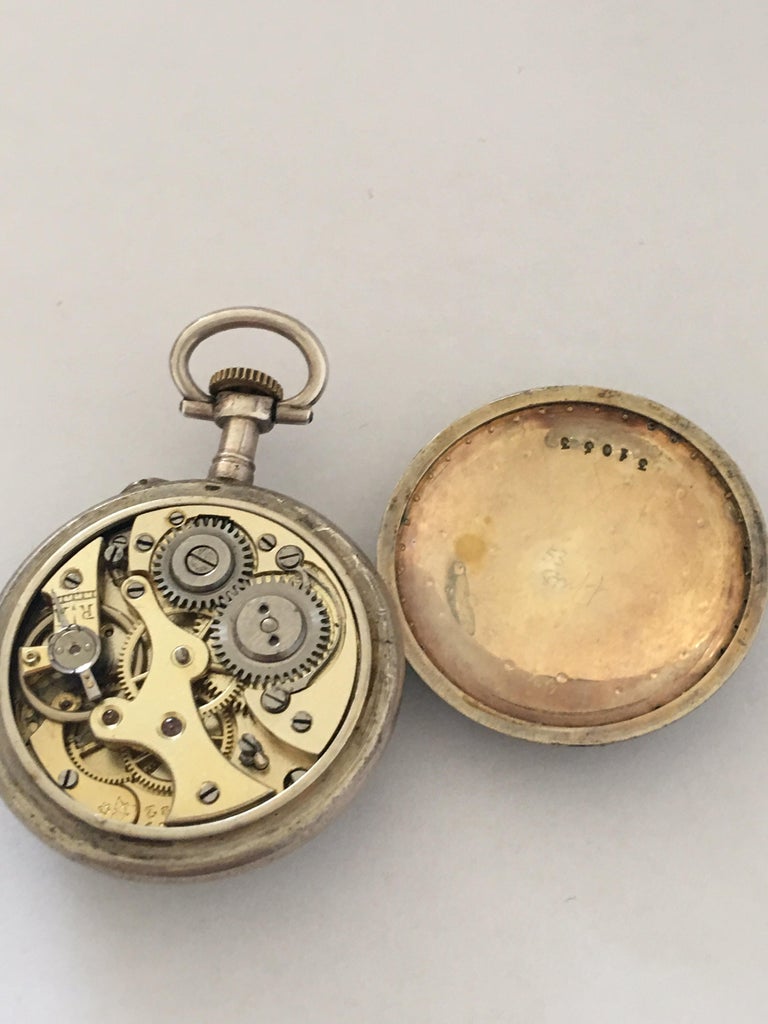 Antique Small Pocket Watch Set Throughout with Round Cut Gemstones