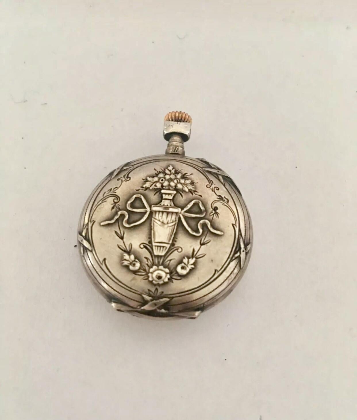 Antique Small Silver Pocket / Fob Watch For Sale 4