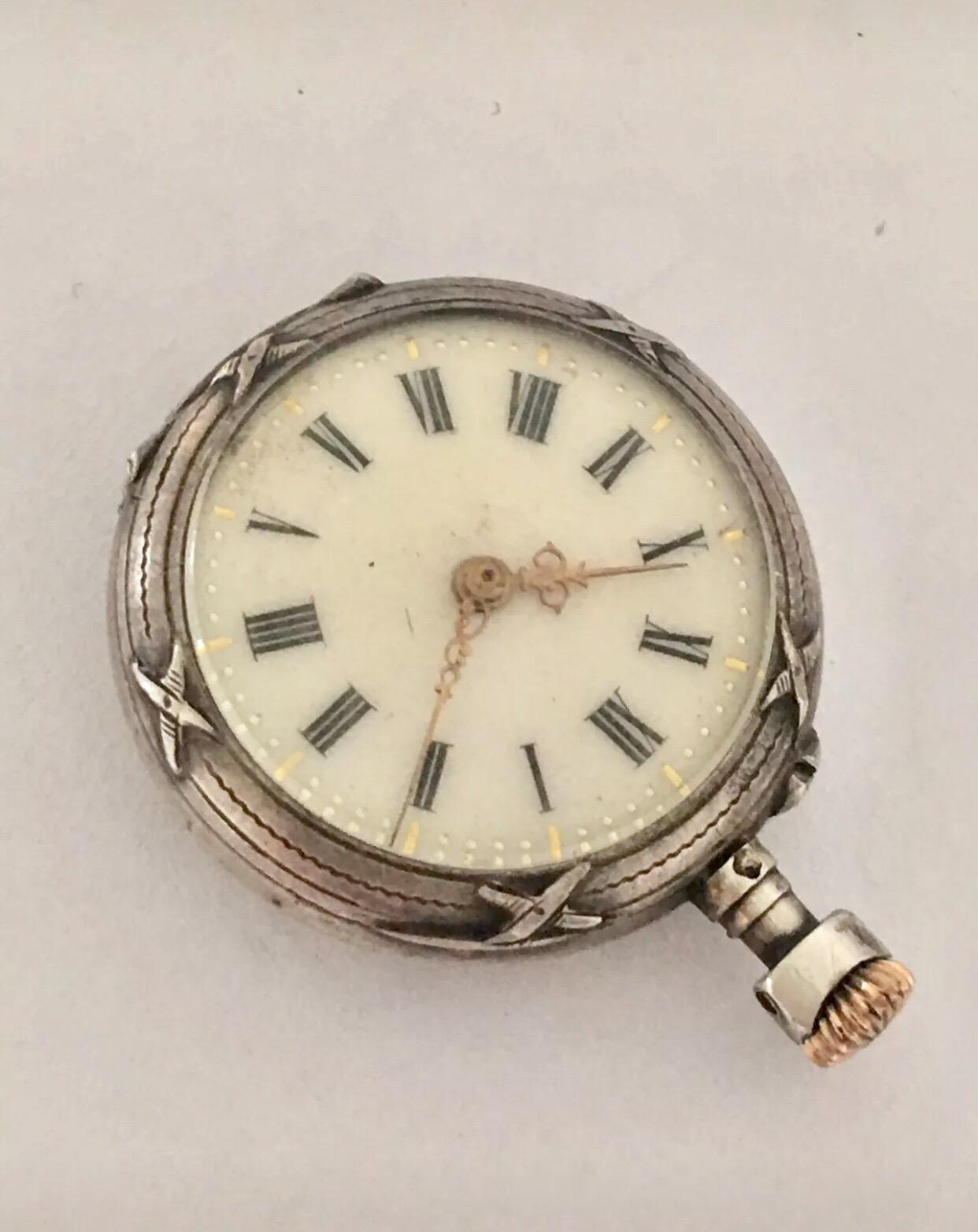 Antique Small Silver Pocket / Fob Watch For Sale 2