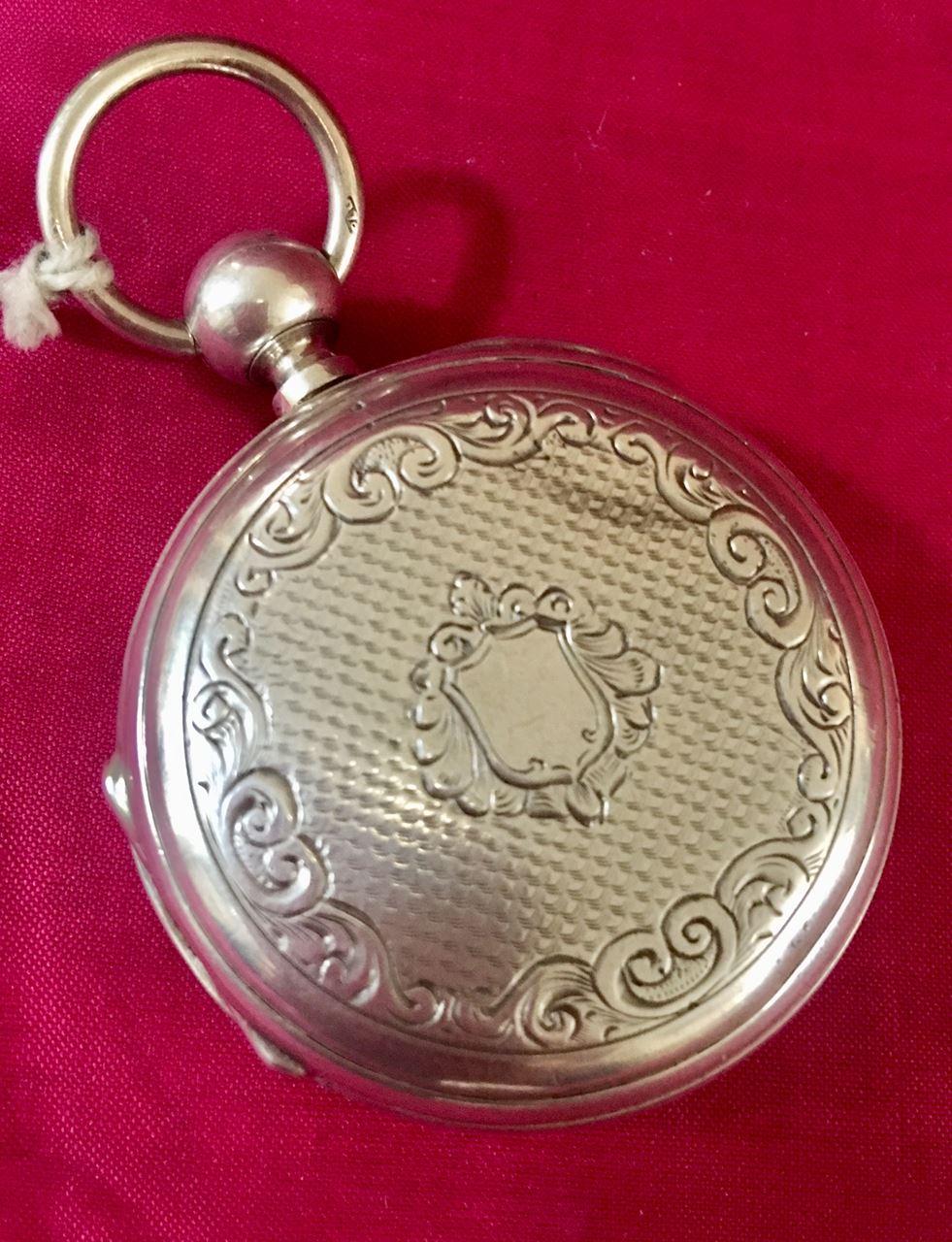 Antique Small Silver Quarter Repeater Pocket Watch In Good Condition In Carlisle, GB