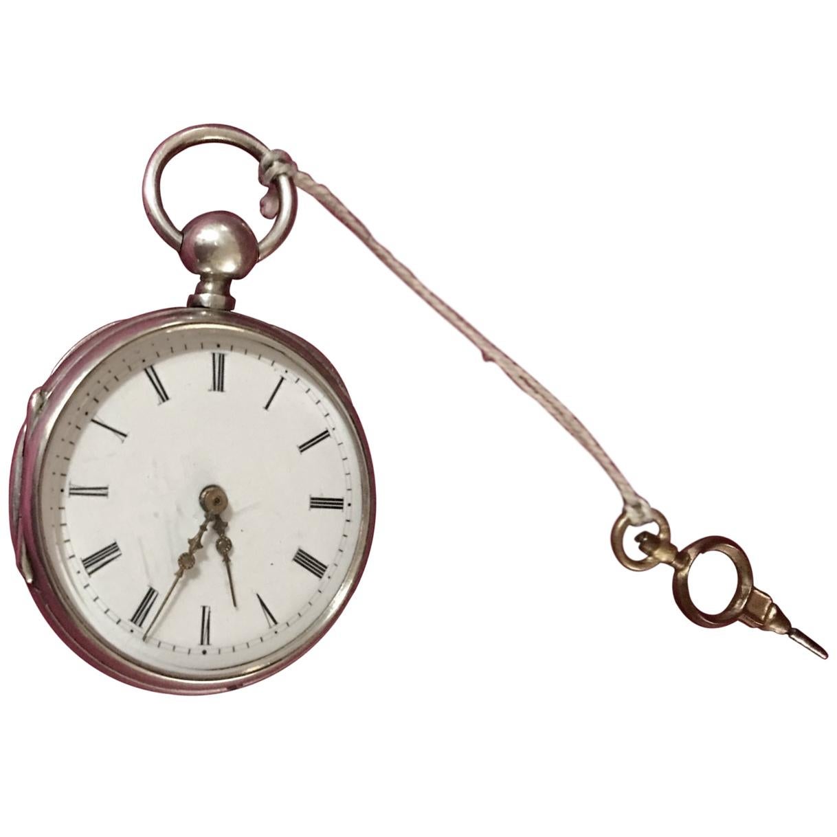 Antique Small Silver Quarter Repeater Pocket Watch
