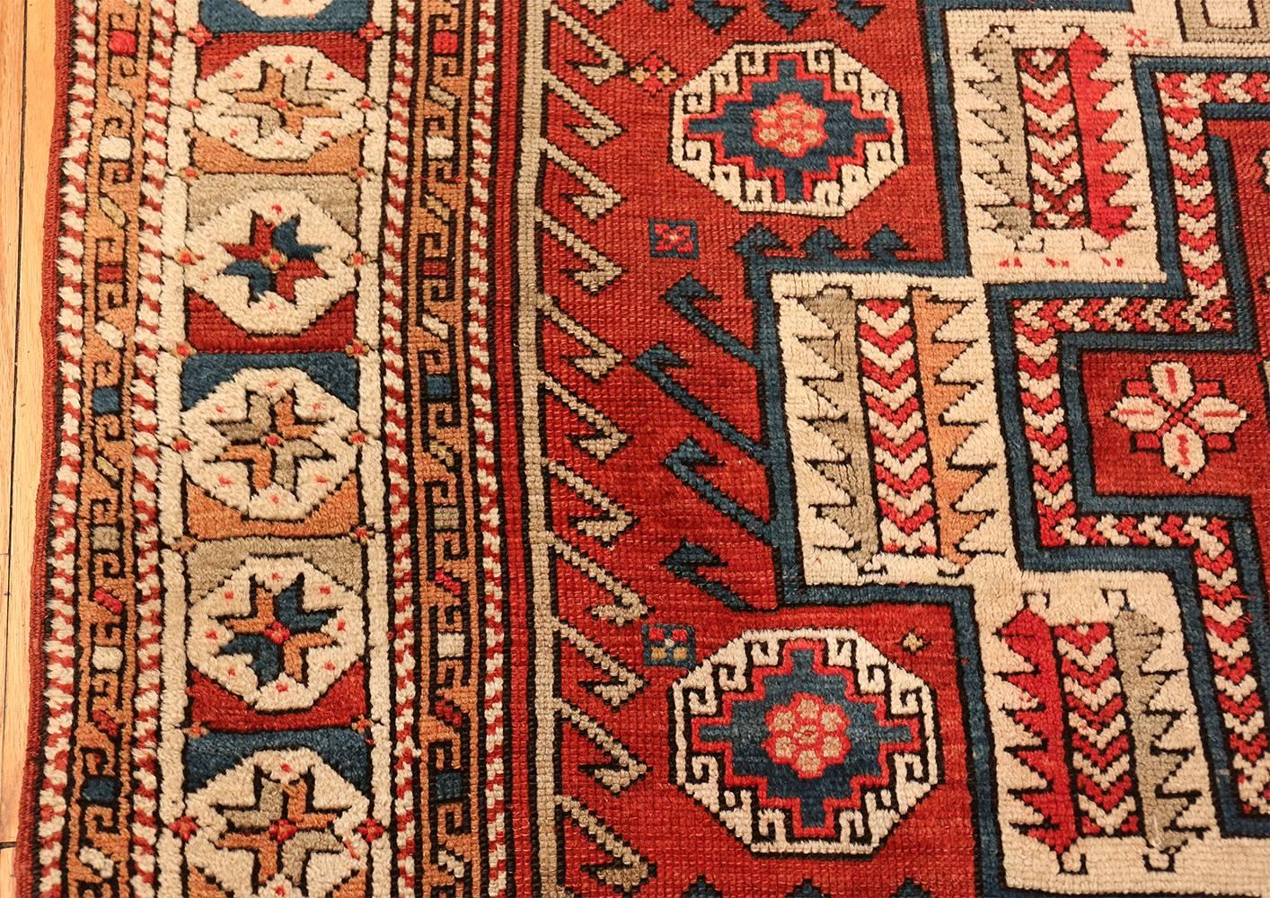 Antique Small Size West Anatolian Bergama Rug. Size: 5 ft 6 in x 7 ft  2
