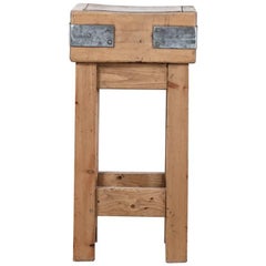 Antique Small Square Butchers Block