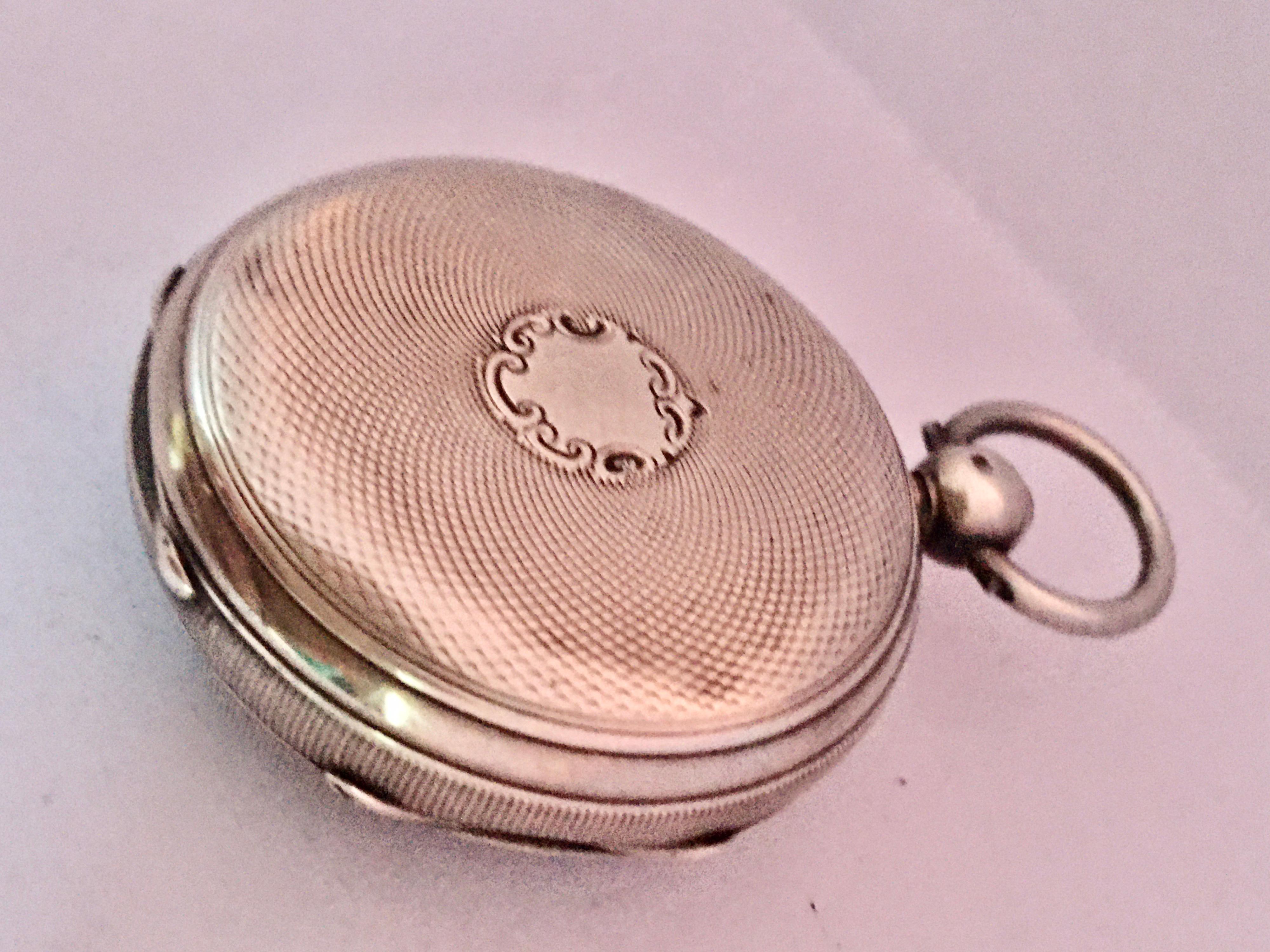 silver plated fusee pocket watch