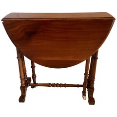 Used Small Victorian Walnut Drop-Leaf Sutherland Table