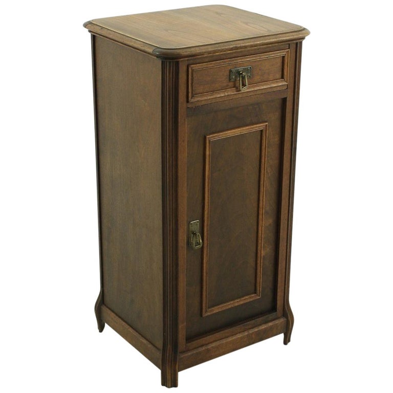Antique Small Walnut Nightstand, circa 1900 at 1stDibs