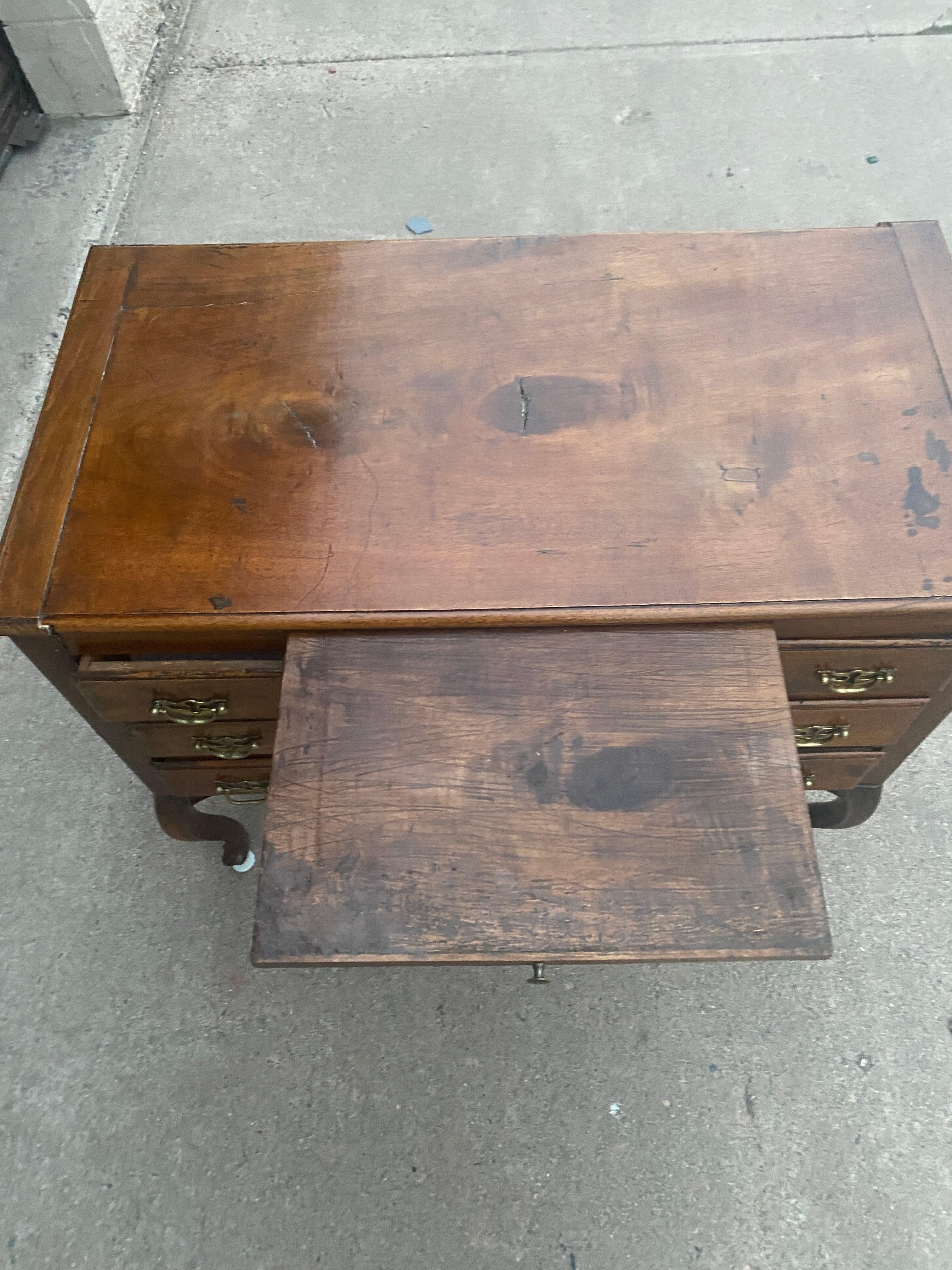 Antique Small Writing Desk on Cabriole Legs For Sale 2
