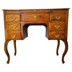 Antique Small Writing Desk on Cabriole Legs