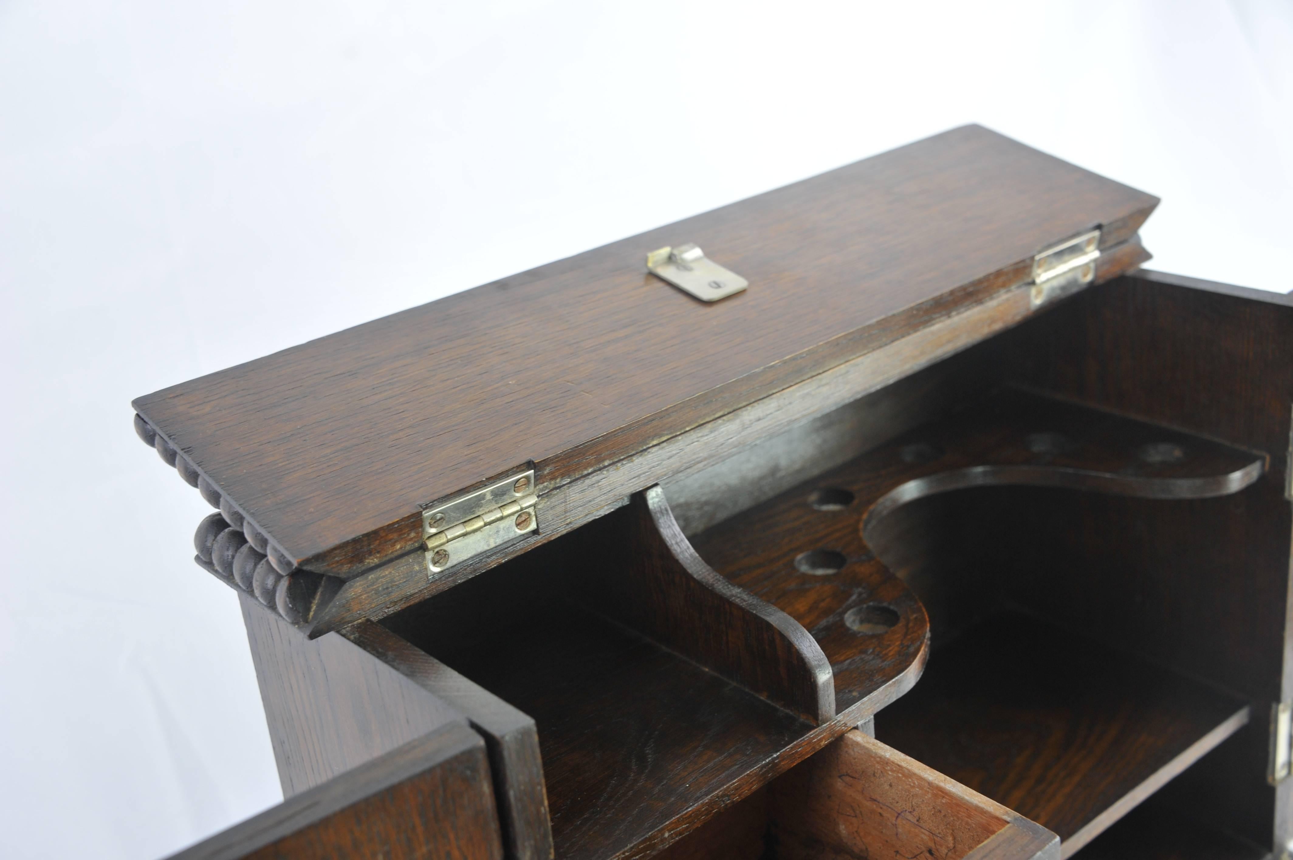 Early 20th Century Antique Smokers Cabinet, Apothecary Cabinet, Pipe Cabinet, Scotland 1910 REDUCED