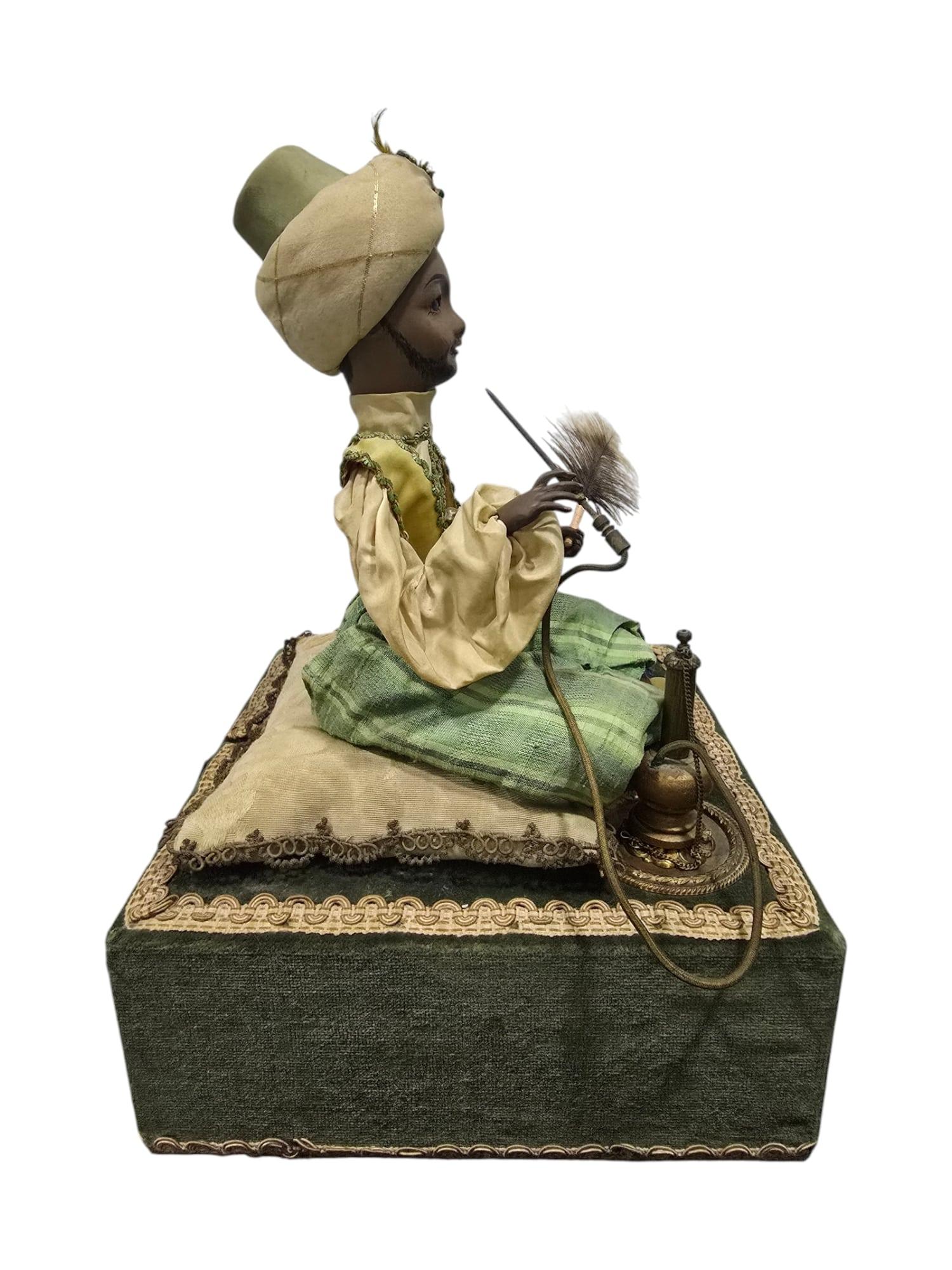 Fruitwood Antique Smoking Turkish Automaton