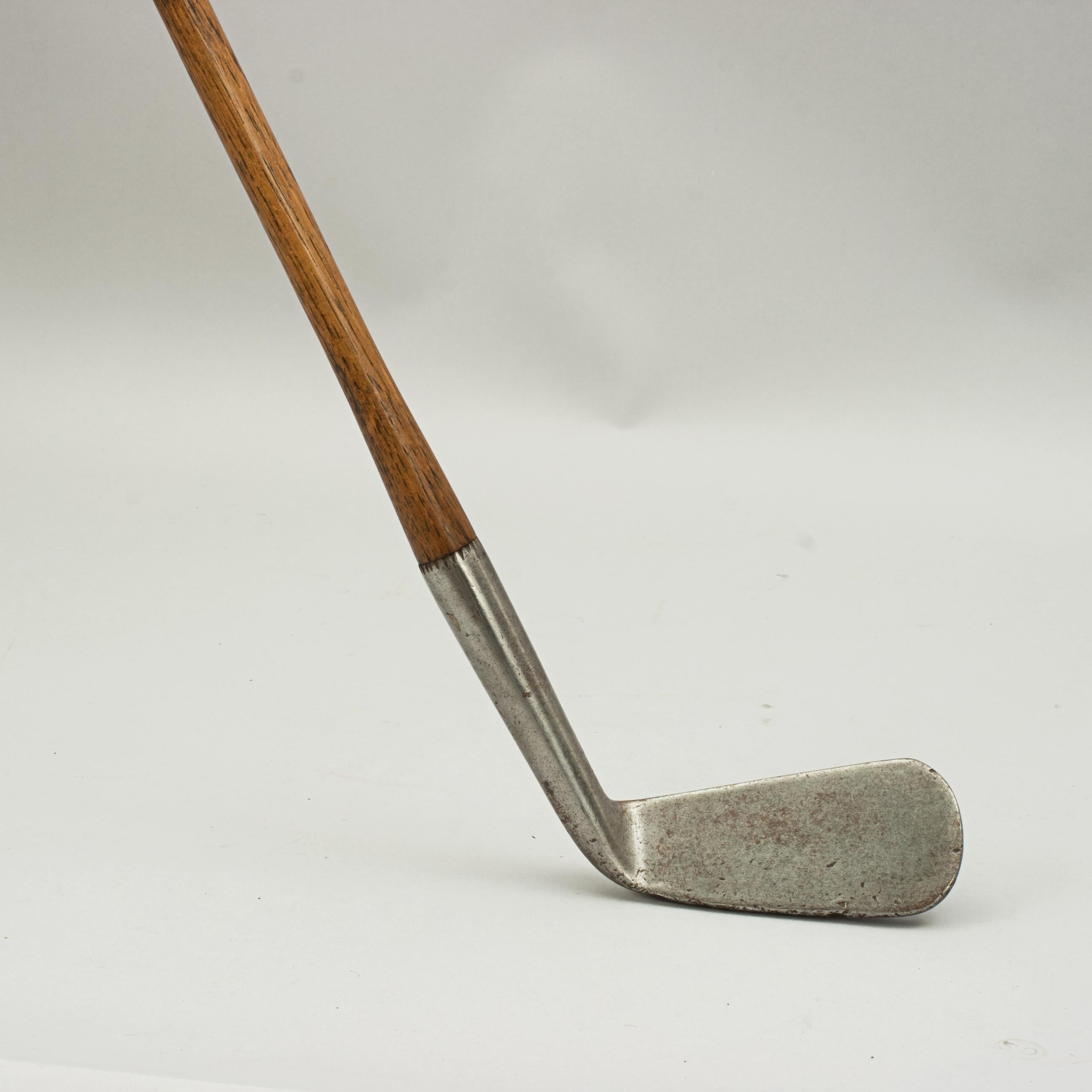 Antique Smooth Face Left Handed Golf Club, Lofting Iron For Sale 2