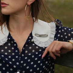 Antique Snake Brooch in 14kt Gold, Platinum & Silver with Diamonds and Rubies