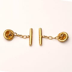 Antique Snake Cufflinks 18ct gold 1900s