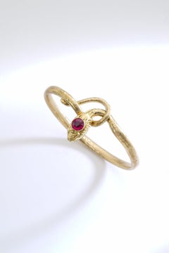 Antique Snake Gold Bangle