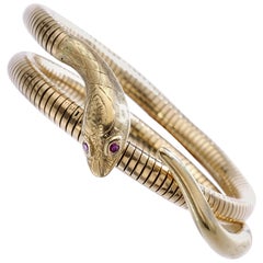 Antique Snake Gold Bracelet Tubogas