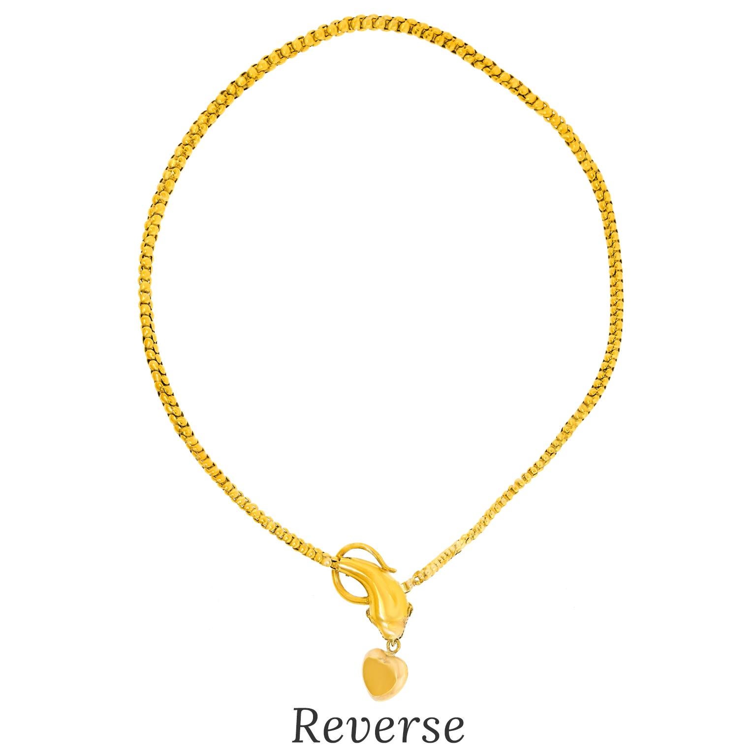 Collier serpent antique en vente 2